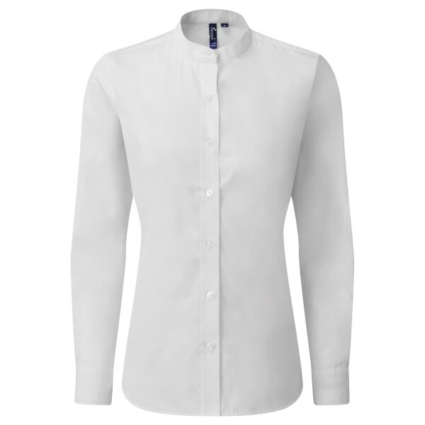 Women's banded collar 'grandad' shirt Thumbnail