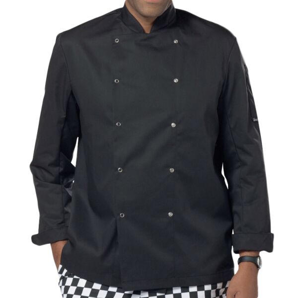 Long Sleeve Chef's Jacket (BK) Thumbnail