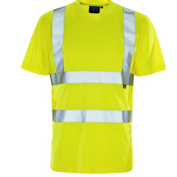 Supertouch Hi Vis Yellow Bird Eye T-Shirt Thumbnail