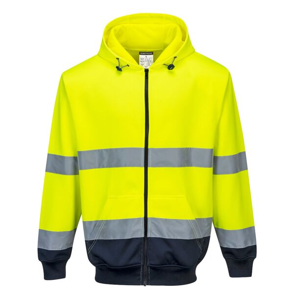 Hi-Vis Contrast Zipped Hoodie Thumbnail