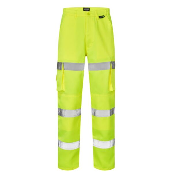 Supertouch Hi Vis Yellow 3 Band Combat Trousers Thumbnail