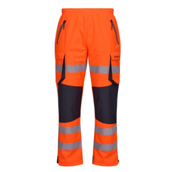 PULSAR® REACT Unisex Hi-Vis Waterproof Orange Overtrousers Thumbnail